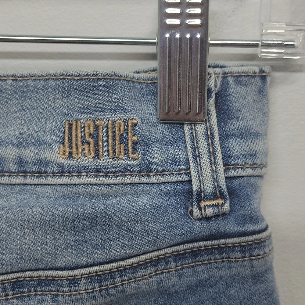 Justice 14 slim destructed distressed jegging skinny jeans